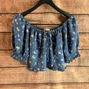 SO Blue Crop Top